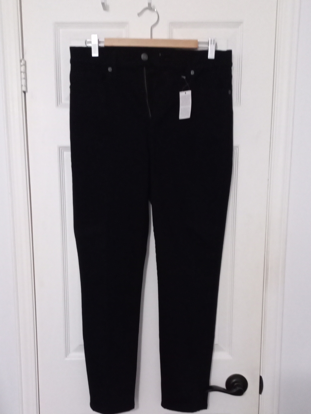 NWT Lands' End Women's Black High Rise Slim Ankle Jeans